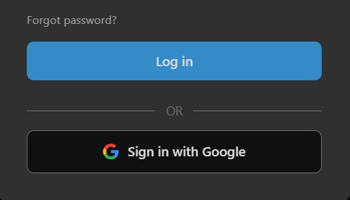 Google Sign-In on login form